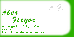 alex fityor business card